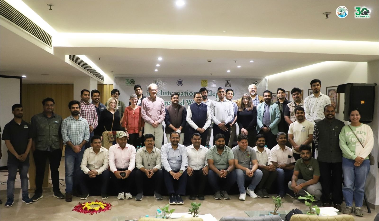 Veterinarians attending international elephant healthcare and welfare workshop at Wildlife SOS Elephant Conservation and Care Center in Raya, Mathura