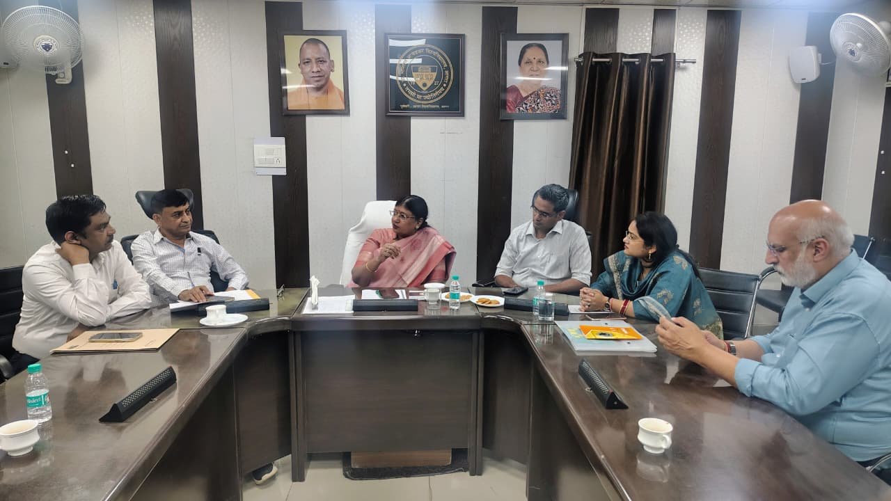 Meeting at Dr Bhimrao Ambedkar University Agra to discuss cybersecurity professional course with IIT Kanpur collaboration