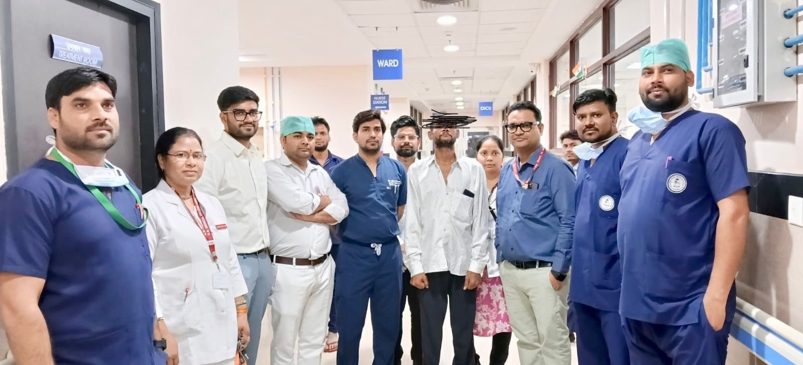 Cardiothoracic vascular surgeons performing successful Ilio-SMA bypass surgery at SN Medical College Agra, restoring blood flow to patient’s small intestine