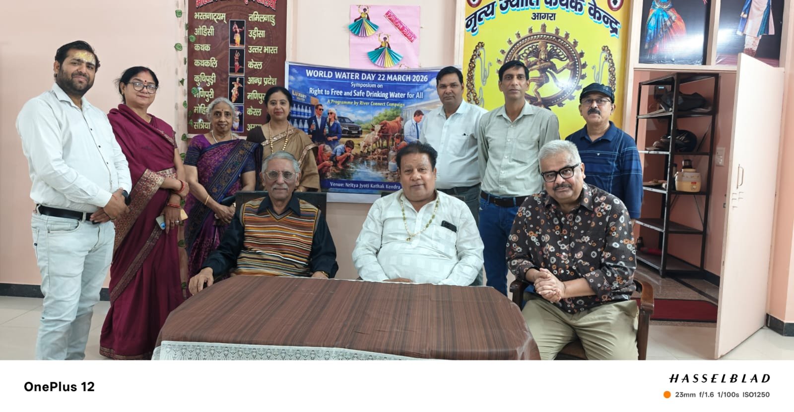Participants and speakers discussing water crisis and conservation during River Connect seminar held in Agra on World Water Day