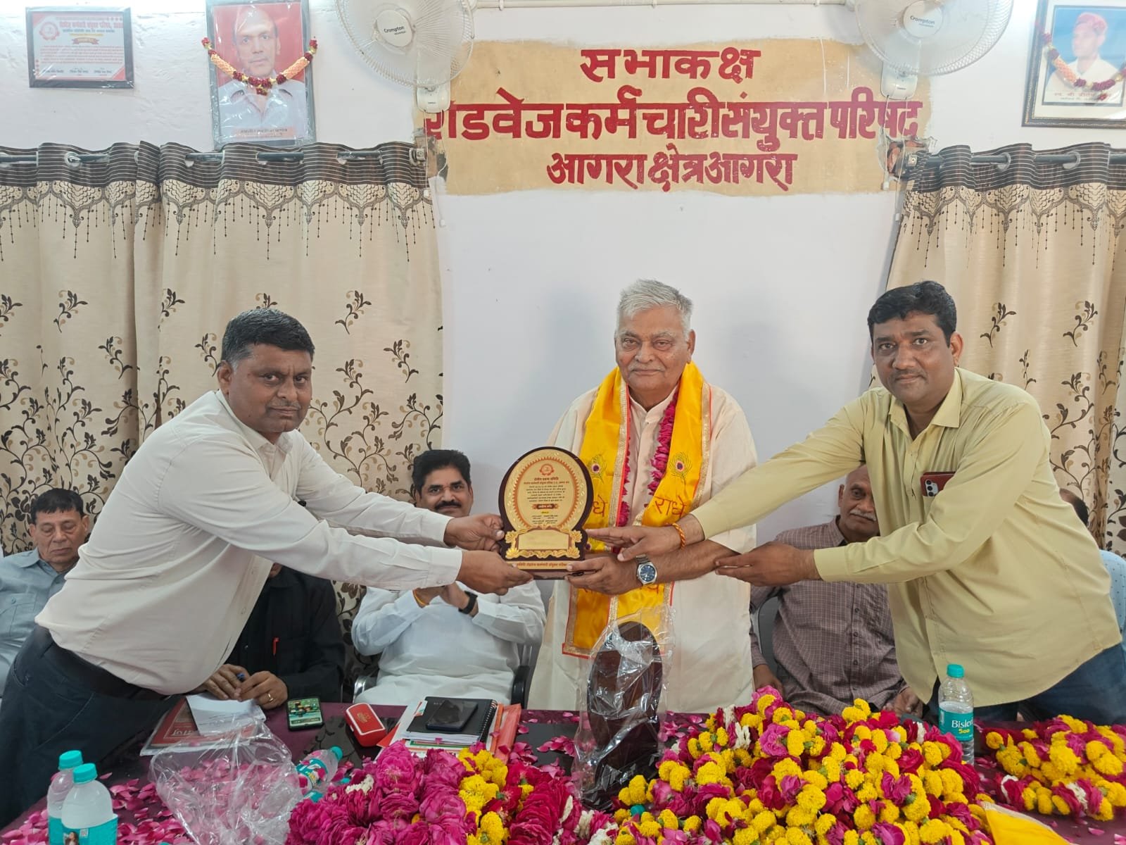 Roadways Employees Council workshop 2026 at Taj Depot Agra with officials and staff discussing strategies to strengthen organization and protect transport corporation