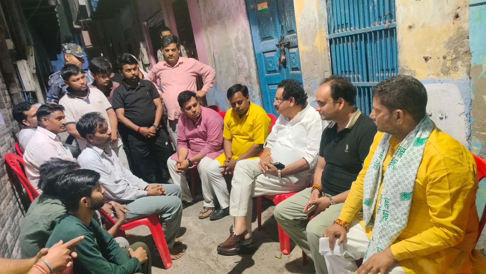 Union Minister S P Singh Baghel meets the bereaved family of 8-year-old Pragya in Agra, expressing condolences and support.