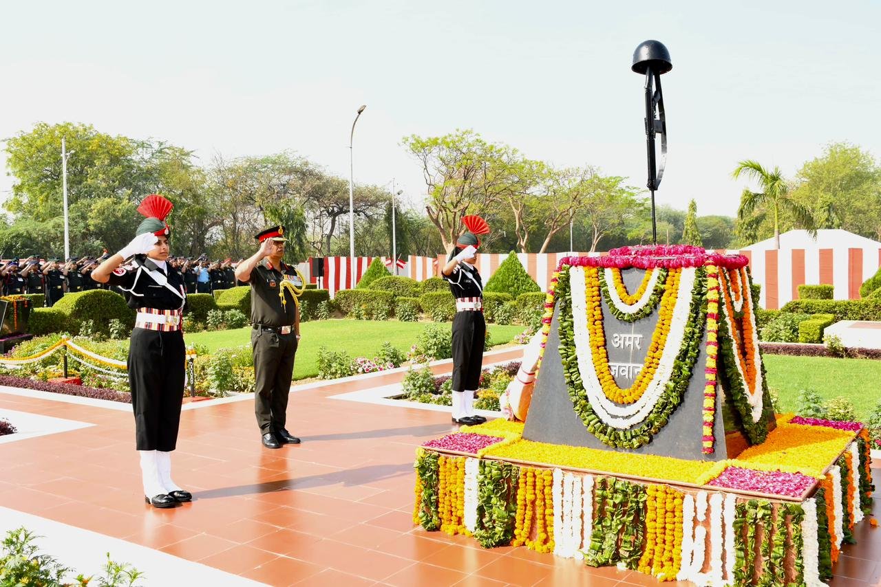 Mathura Military Station Strike One 62nd anniversary celebration, soldiers paying tribute, NCC cadets participating, honoring bravery and national service.