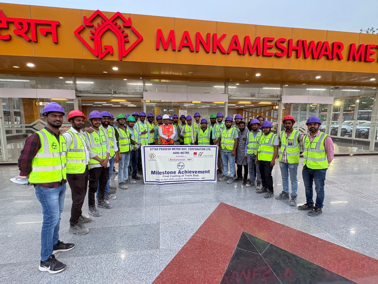 Agra Metro track construction completed between ISBT and Mankameshwar station, downline trial to begin soon