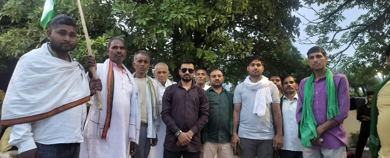 Villagers protesting against smart meter installation by electricity department in Paroli Sikarwar