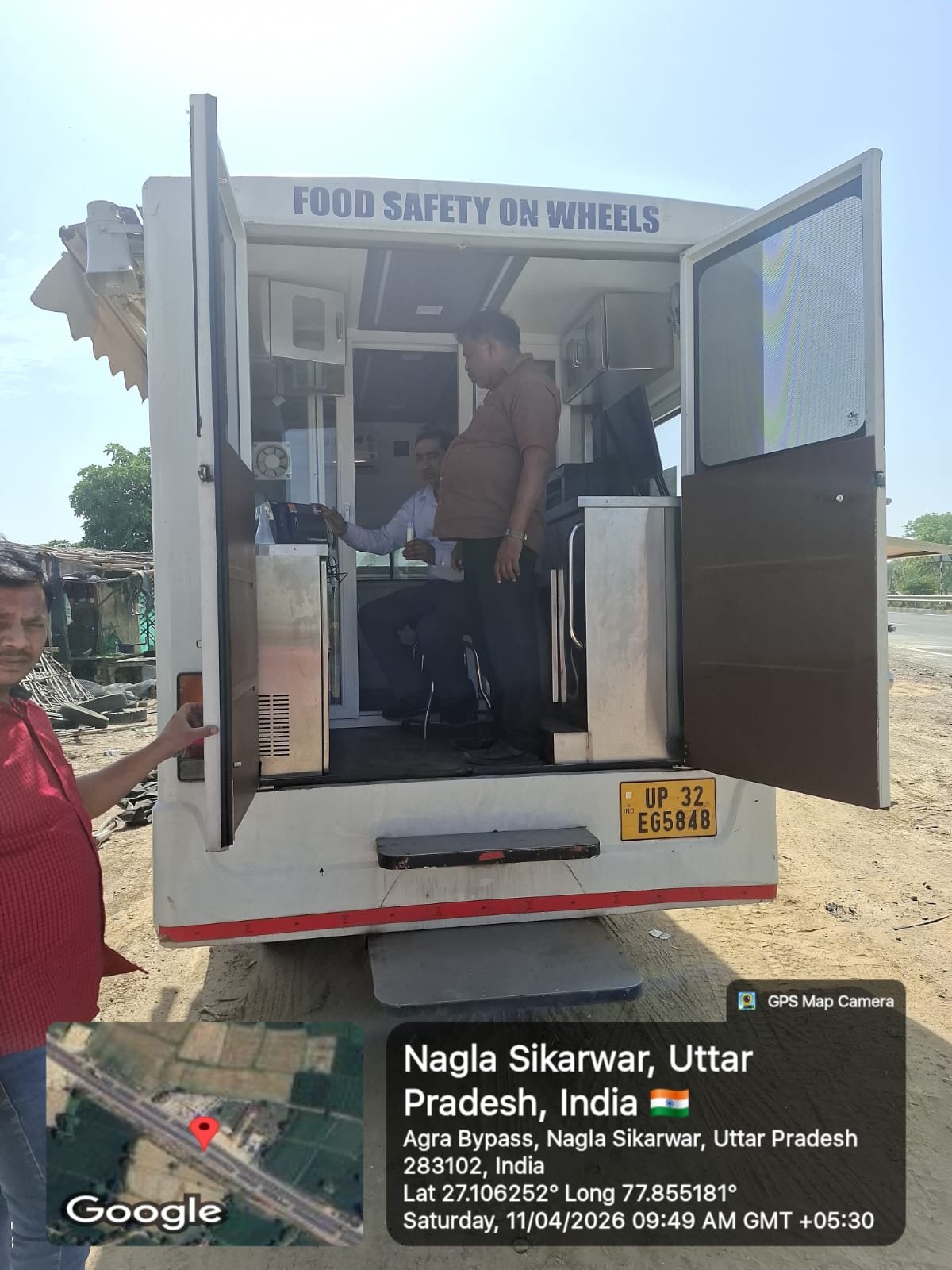 Food safety officials destroying seized adulterated and contaminated milk in Agra during raid action