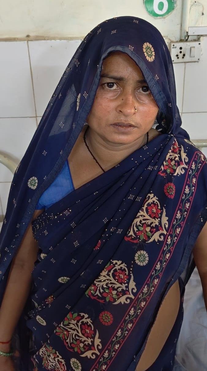 Police team responding to a family dispute incident in Nibohra village, Fatehabad, Agra where a couple was injured in a clash over old rivalry