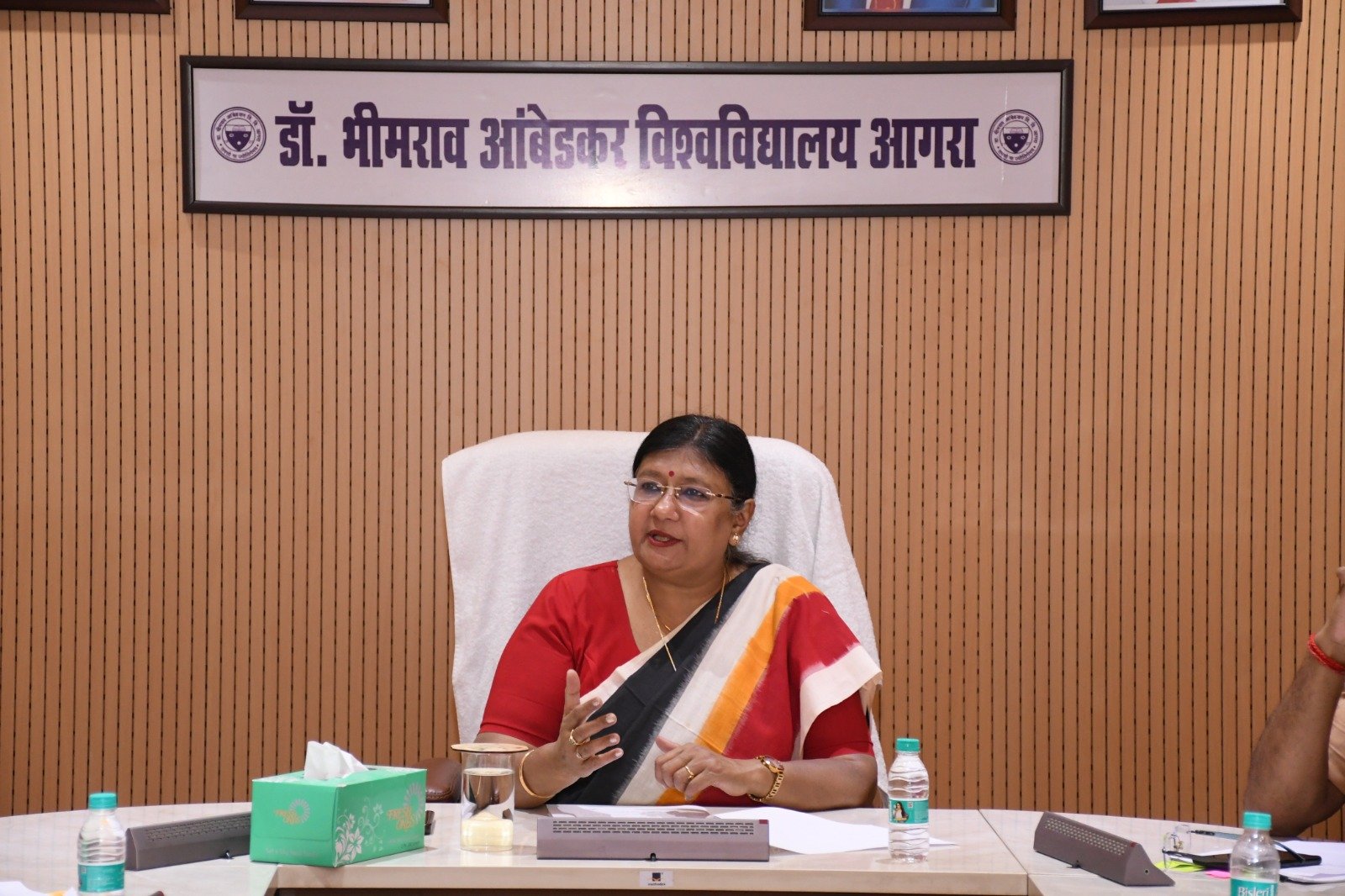 Admission committee meeting at Dr. Bhimrao Ambedkar University Agra chaired by Vice Chancellor Prof. Ashu Rani for session 2026-27 admission process reforms