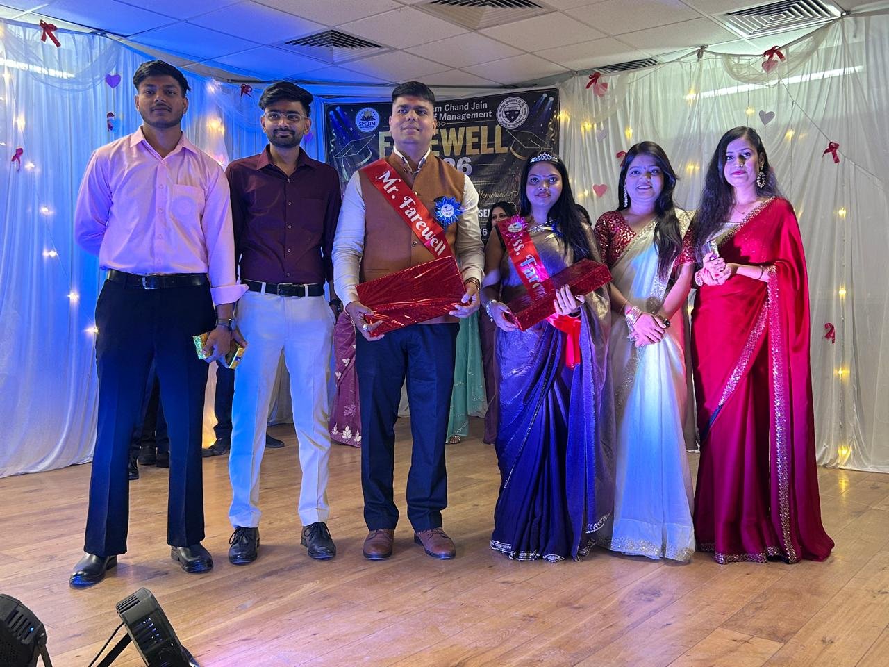 Grand farewell ceremony for MBA students at Seth Padam Chand Jain Management Institute, Dr. Bhimrao Ambedkar University, Agra