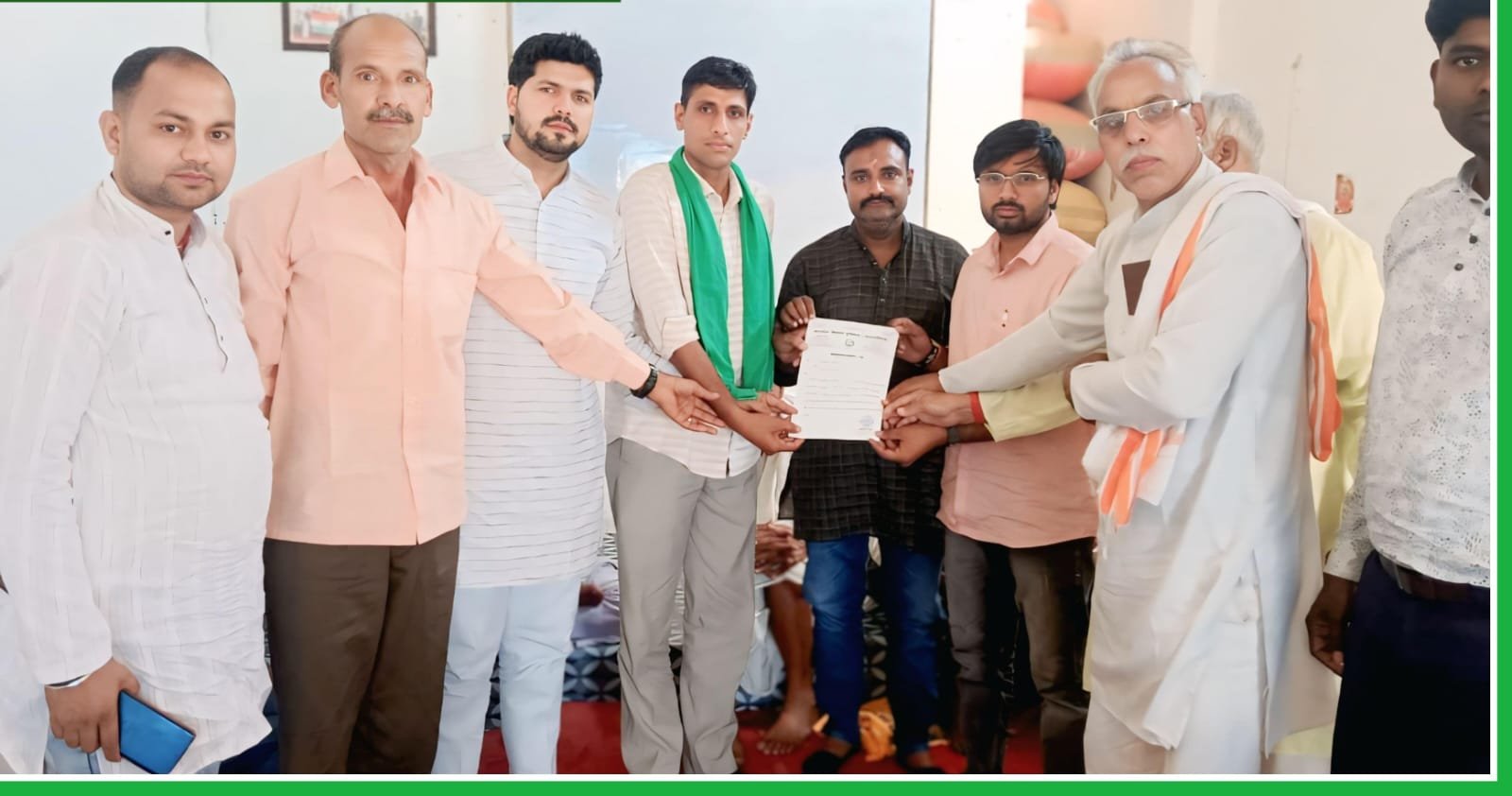 Govind Sainthia appointed with dual responsibility in Bhartiya Kisan Union Anrajneetik for Fatehabad and Shamsabad Agra