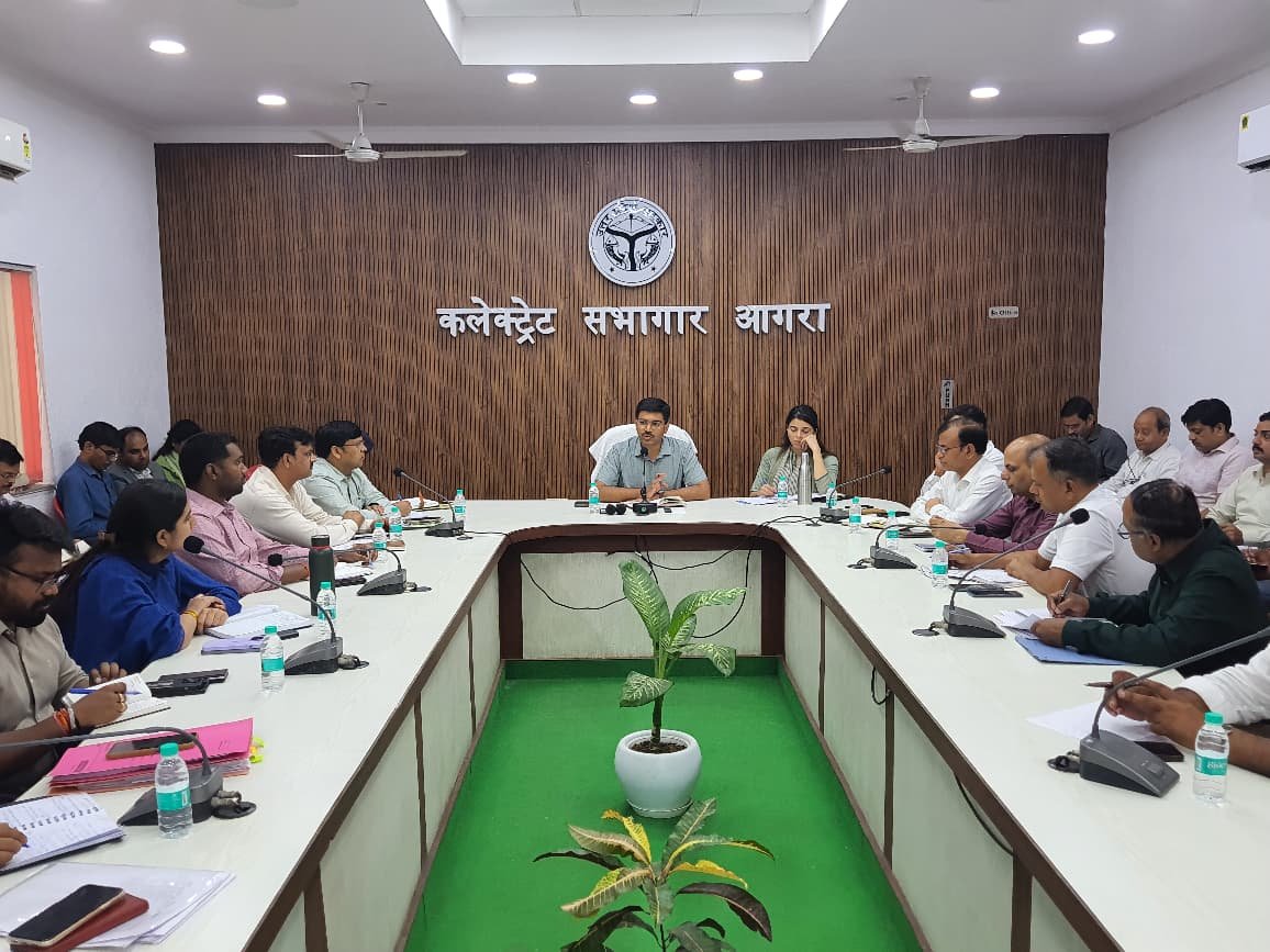 District Magistrate Manish Bansal chairs review meeting for International Yoga Day 2026 preparations in Agra collectorate