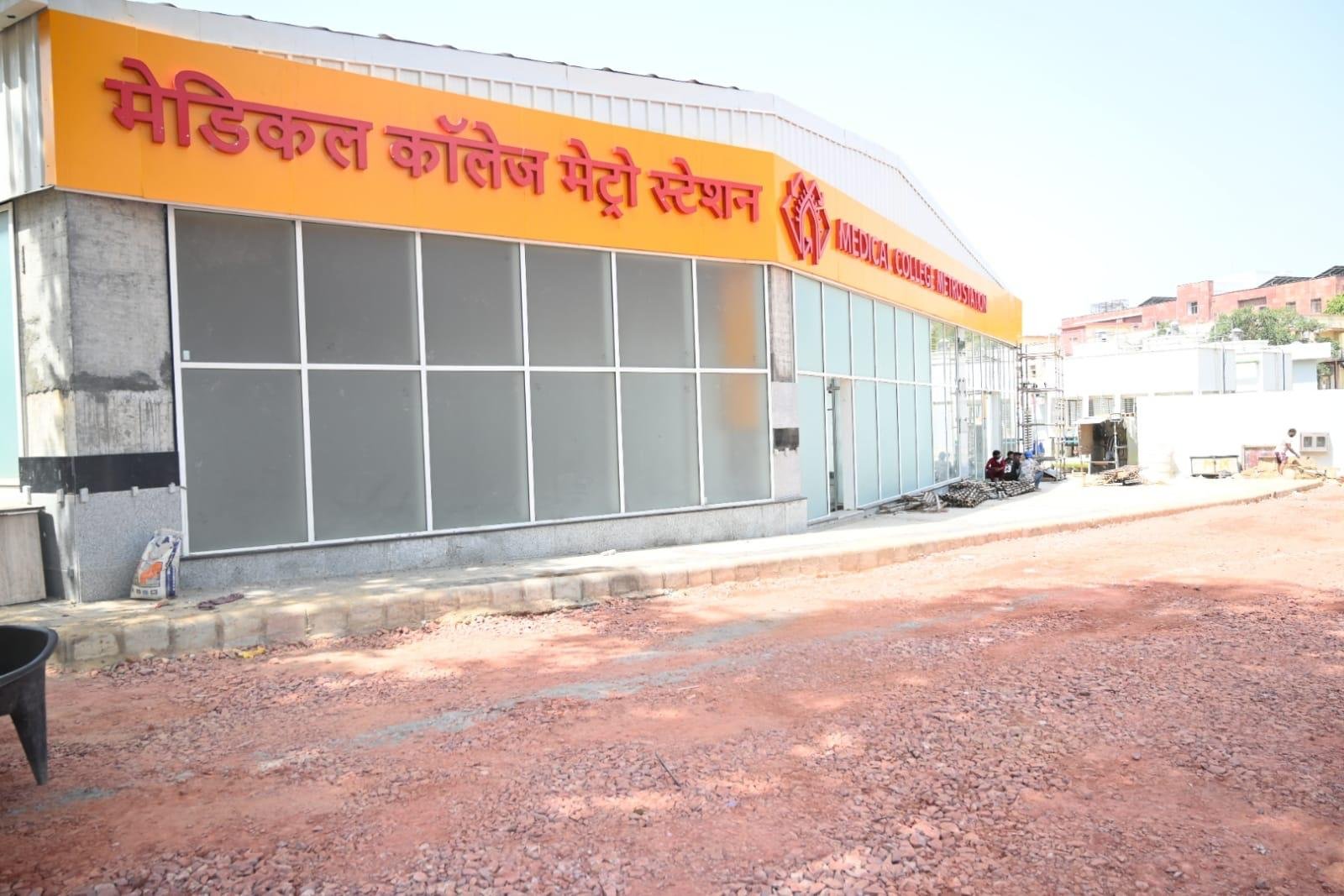 Agra Metro station infrastructure prepared for passenger services as work progresses towards ISBT Metro Station.