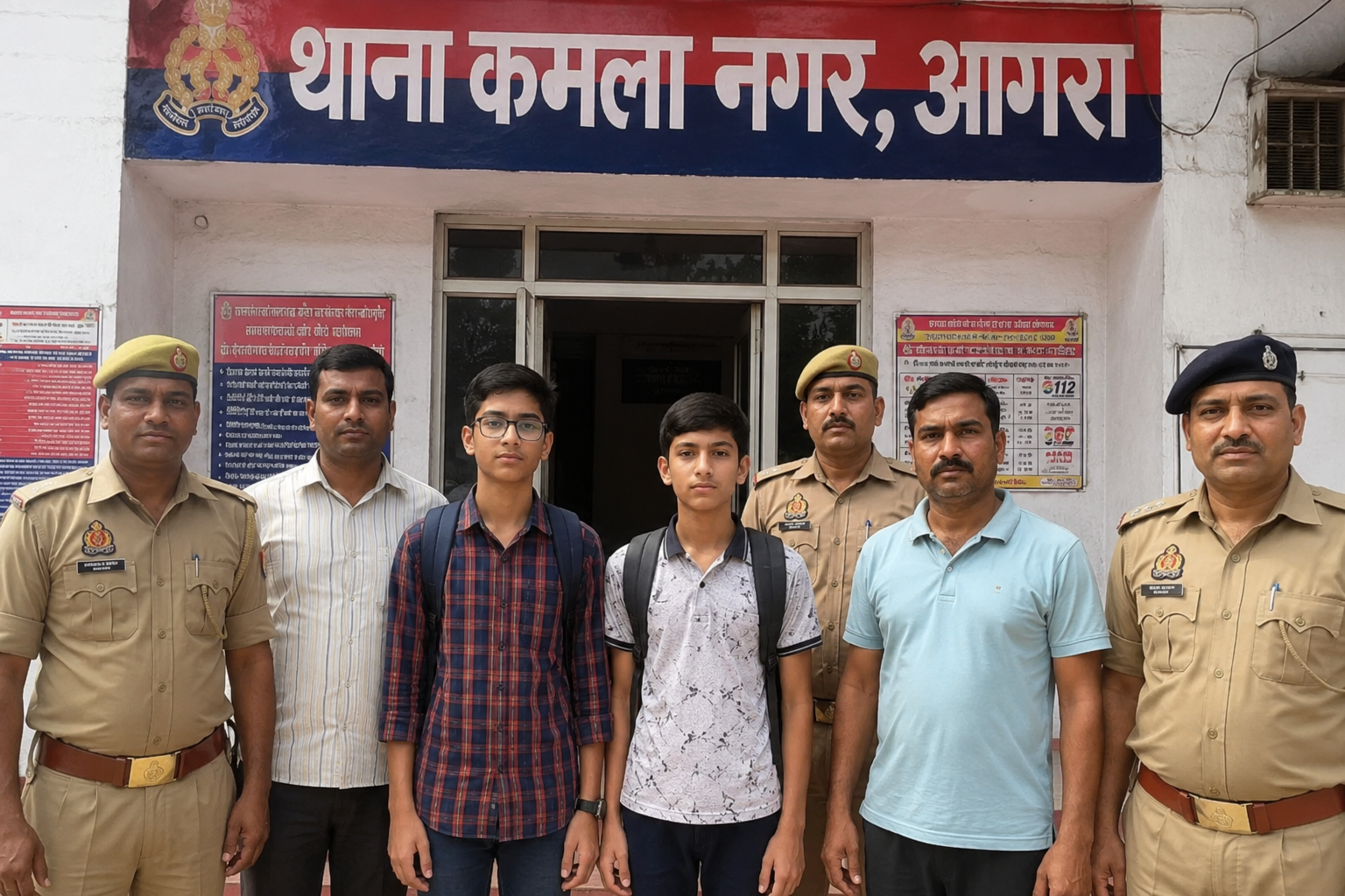 Two Class 9 students from Agra who went missing after school were safely recovered by Kamla Nagar Police from Har Ki Pauri in Haridwar.