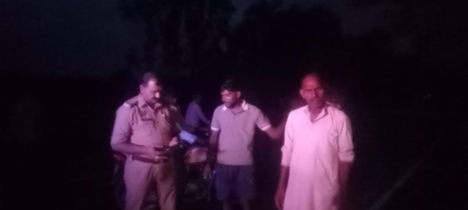 Police and revenue officials inspecting the Yamuna river ghat after taking action against illegal boat operations in Fatehabad, Agra.