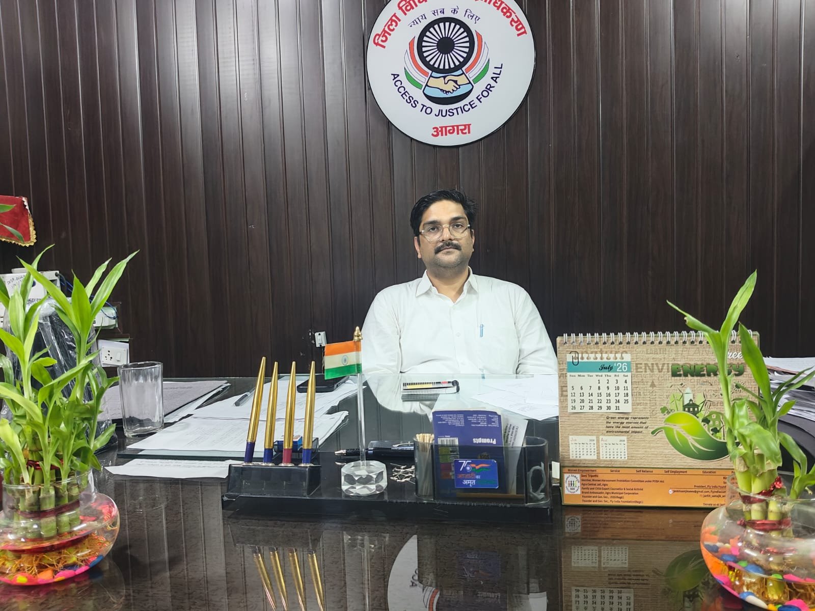 Officials of the District Legal Services Authority and Dr. Bhimrao Ambedkar University hold a meeting in Agra to discuss education, skill development, and rehabilitation programs for juveniles living in the Government Observation Home.