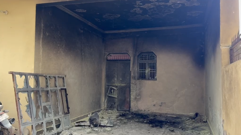 Gas cylinder blast damages house in Kheda Pachgai Agra