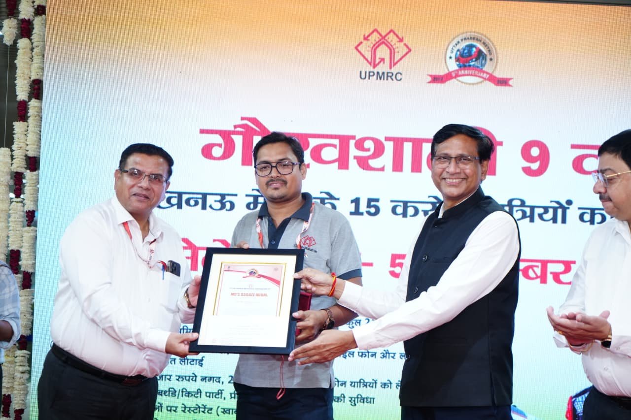 Taj Mahal Metro Station in Agra honored with Best Kept Metro Station Award