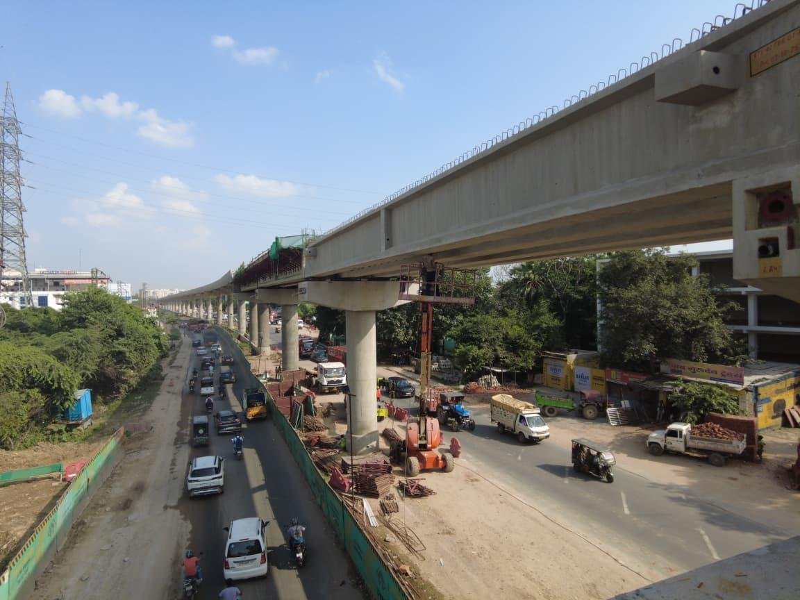 Agra Metro ISBT Sikandra elevated corridor completed from Guru Ka Taal to Sikandra