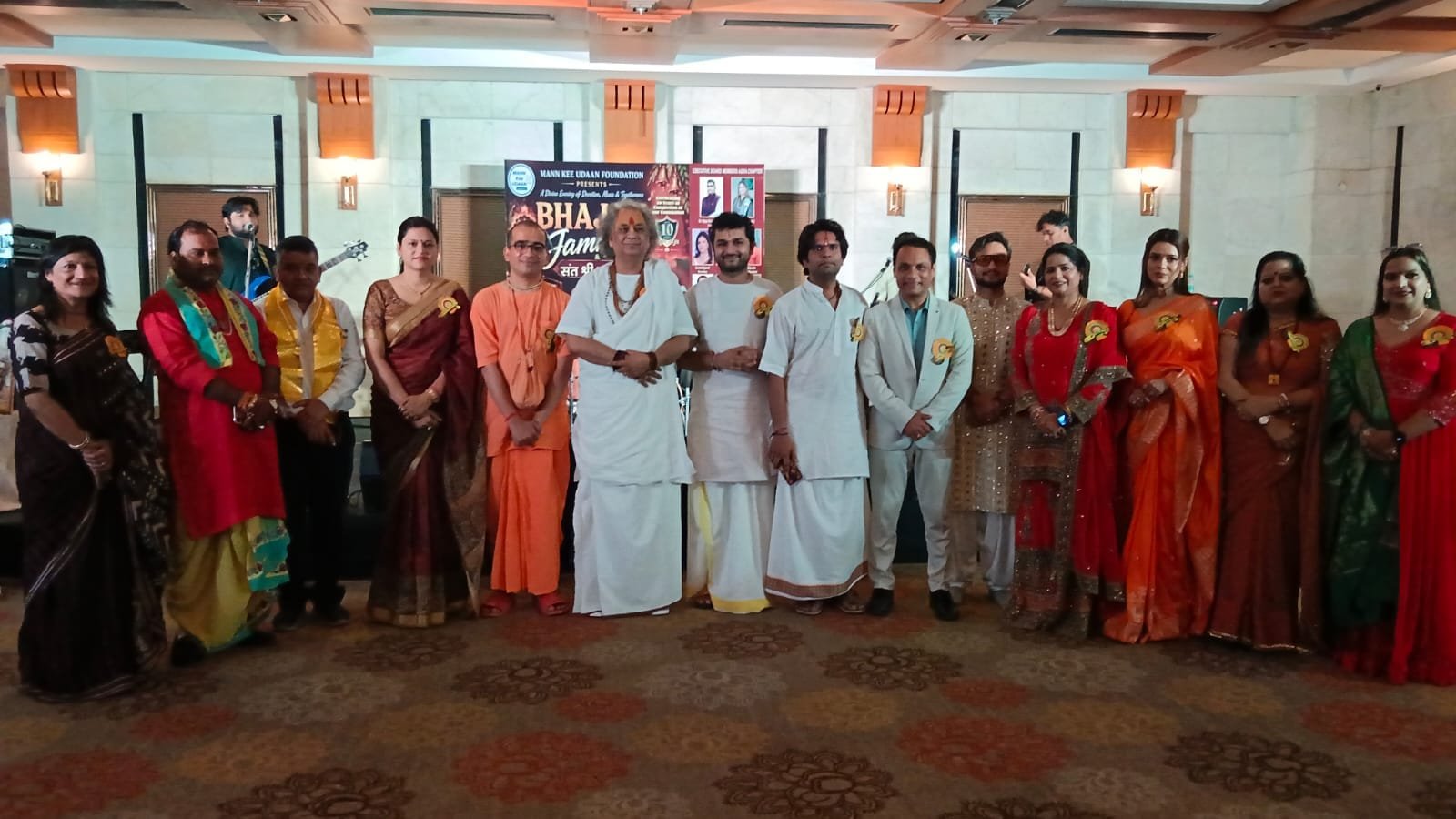 Devotees chanting Radha Radha during Bhajan Jamming on Radha Ashtami
