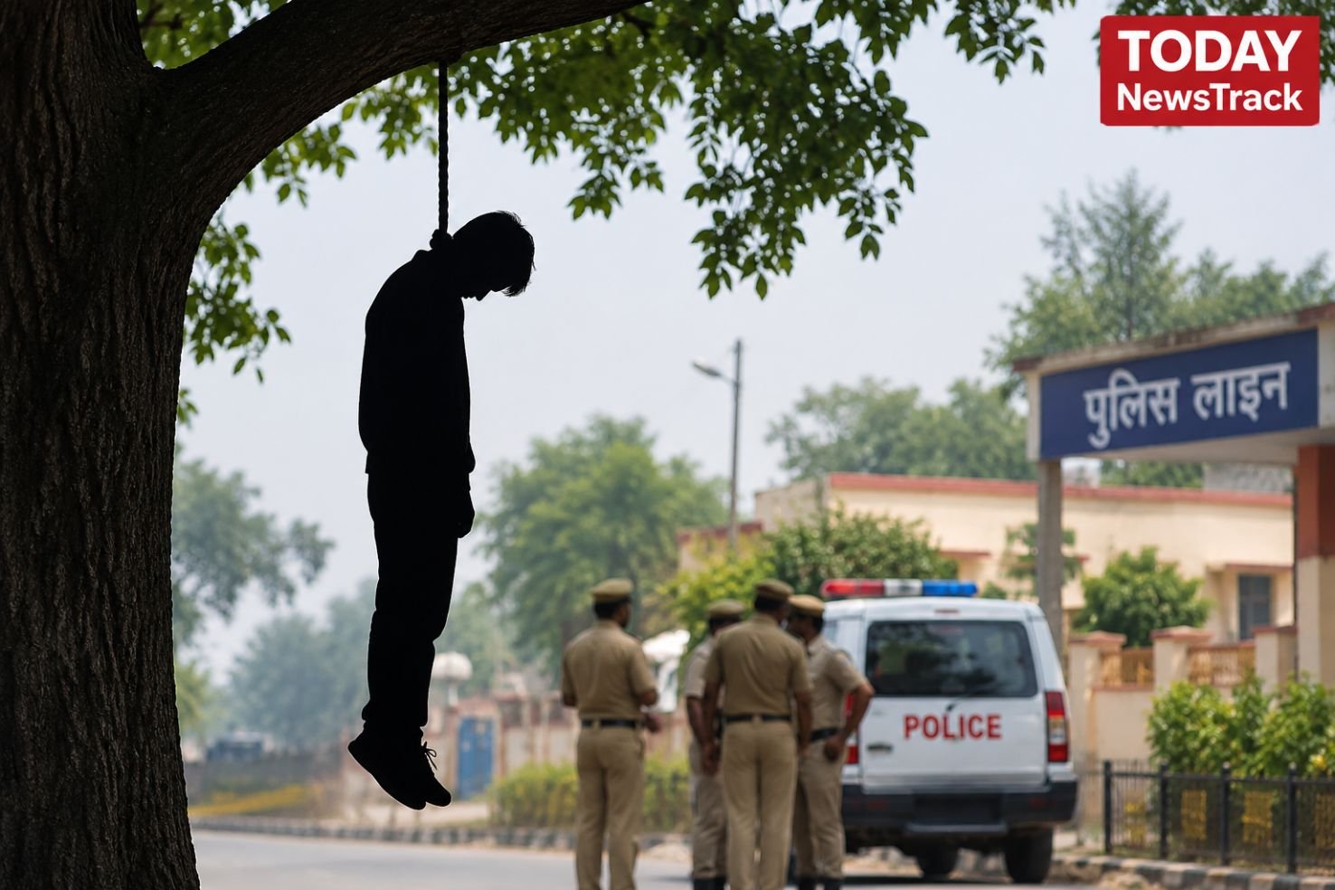 Police investigation near Police Lines Road in Shahganj, Agra, after a teenager was found dead.