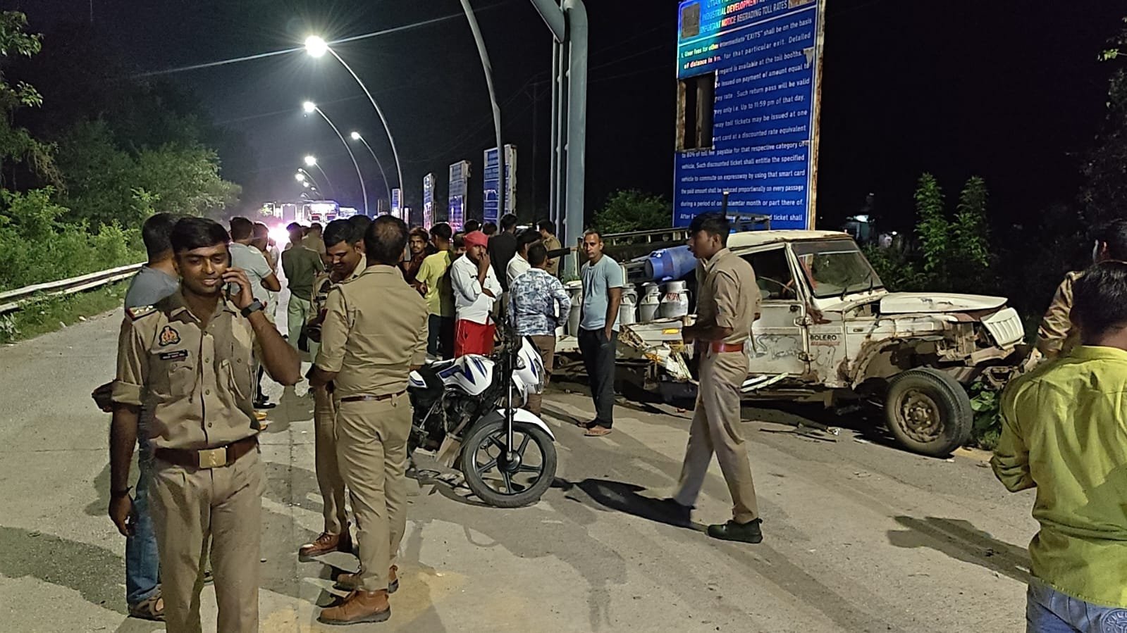 Speeding trailer drags a milk pickup for three kilometers after collision in Fatehabad