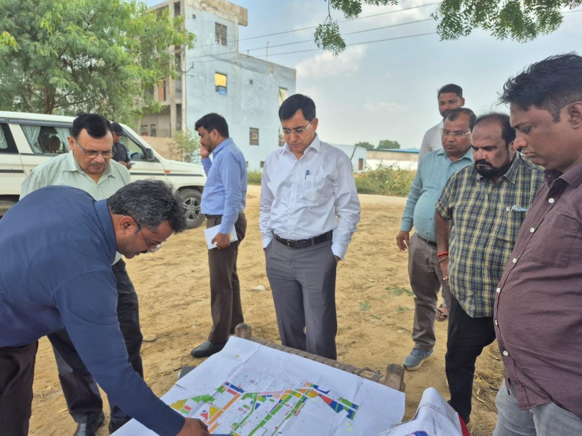 Greater Agra township development work inspected at Raipur Rahankala