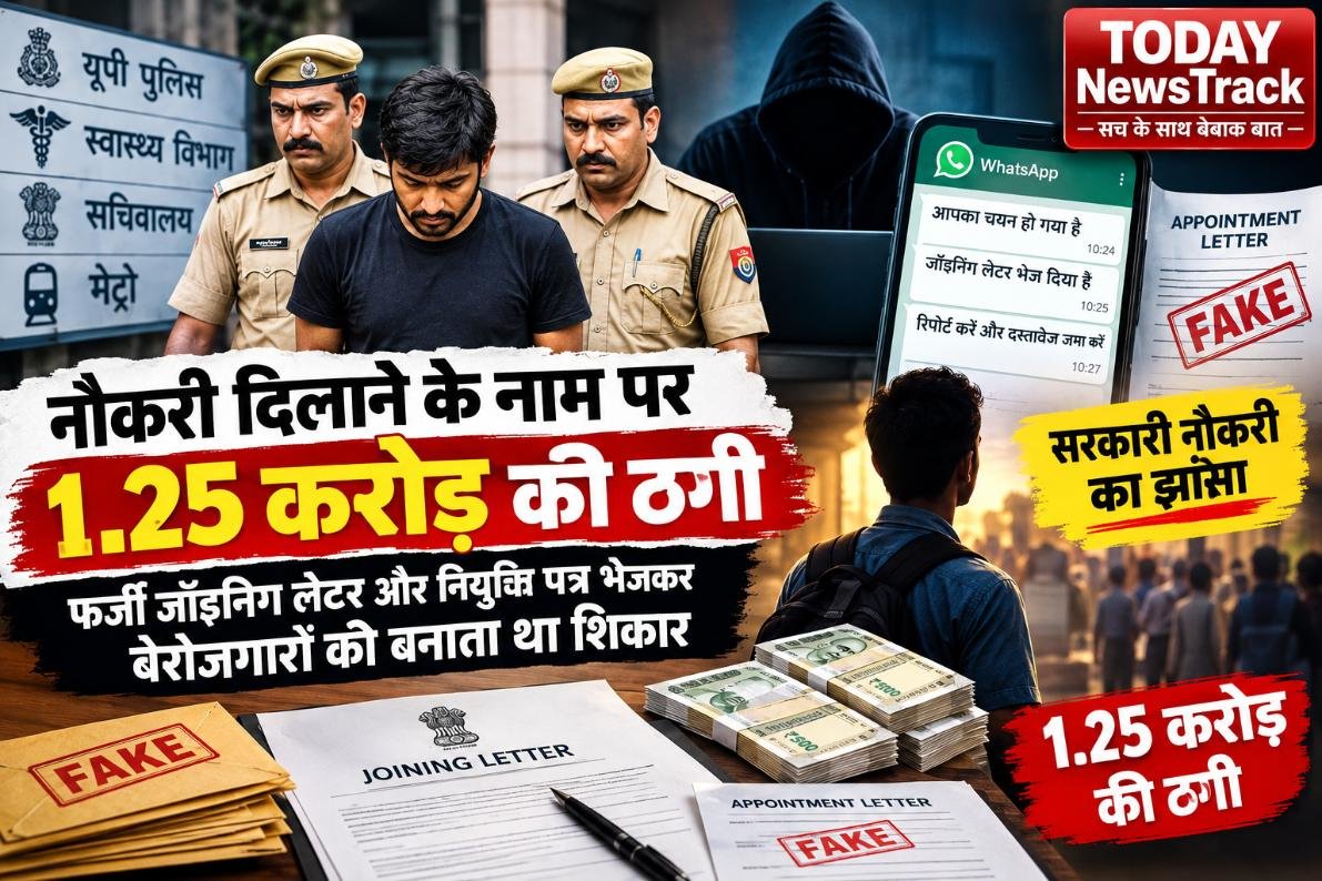 Agra cyber crime police arrest Veeru Sharma in a government job fraud case.