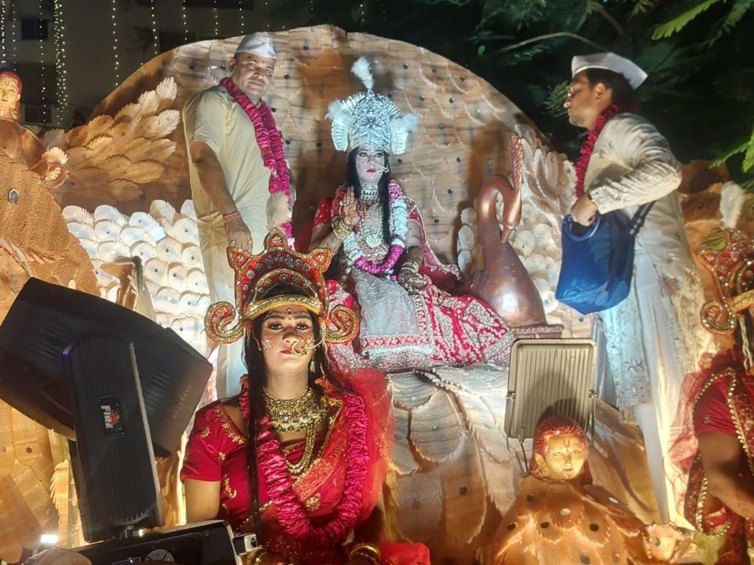 Mata Sita procession for Gaura Puja during Janakpuri Mahotsav 2026 in Agra